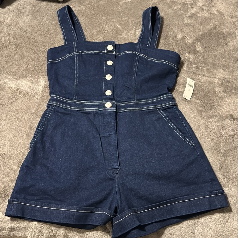 ✨ Anthropologie Portside Button-Front Romper - Picture 6 of 7